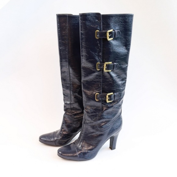 Katherine Heigl's personal boots! Stella McCartney Faux Patent Heeled Boots - Picture 2 of 4